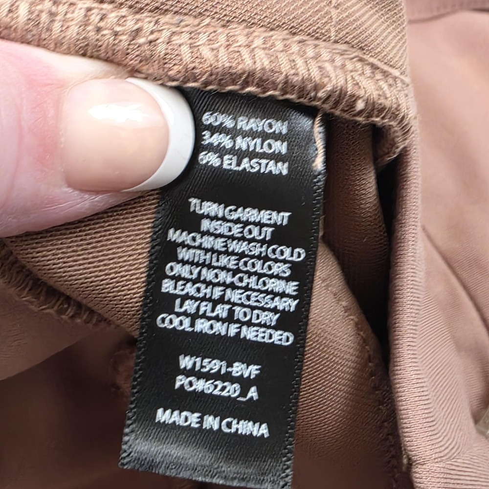 Betabrand Power Down Pants Womens S Petite Brown Skinny Stretch W1591-BVF Casual - Picture 7 of 10